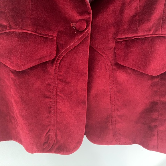 Altuzarra for Target Long Sleeve Red Velvet Blazer Jacket S/P - Picture 3 of 6